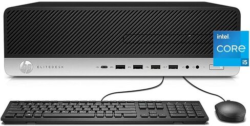 HP Elitedesk 800 G3 SFF High Performance Business Desktop, Intel Quad-Core i5-6500 up to 3.6GHz, 16GB DDR4, 256GB PCIe SSD+500GB HDD, 4K Support, USB-C, RJ45, DP, VGA, DVD-RW, Windows 11 (Renewed) in Kuwait