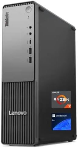 كمبيوتر مكتبي للأعمال Lenovo ThinkCentre Neo 55S Gen 6 SFF، معالج AMD Ryzen 7 250، ذاكرة DDR5 سعة 64 جيجابايت، SSD سعة 4 تيرابايت، DP، HDMI، Wi-Fi 7، لوحة مفاتيح وماوس USB، Windows 11 Pro in Kuwait