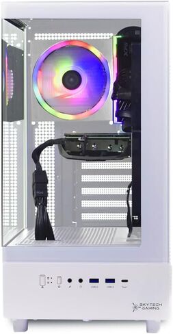 كمبيوتر سطح المكتب Skytech Gaming Azure 3، Ryzen 5 9600X 3.9 جيجا هرتز (5.4 جيجا هرتز Turbo)، NVIDIA RTX 5060 Ti 16 جيجا، 1 تيرابايت NVMe SSD، 16 جيجا DDR5 RAM 5200، 650 وات ذهبي PSU، واي فاي، ويندوز 11 in Kuwait