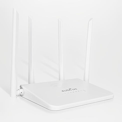 راوتر لاسلكي 4G LTE غير مقفل مع فتحة بطاقة SIM - نقطة اتصال واي فاي بسرعة 300 ميجا بت في الثانية لآسيا، هوائيات 4X 5dBi، نقطة اتصال متنقلة لـ 20 جهازًا (CPE R103) (مقابس الولايات المتحدة) in Kuwait