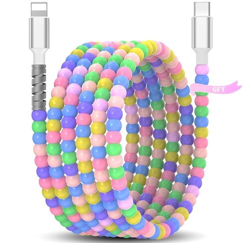 USB C to Lighting Charging Cable Beaded MFi-certified for iPhone 14 13 6FT in Saudi Arabia