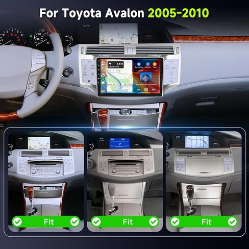 8Core 4GB+64GB، راديو لسيارة Toyota Avalon 2005-2010، ستيريو سيارة Android 13 مع 5.0 بلوتوث، شاشة لمس 9 بوصة 1280X720 IPS، Carplay لاسلكي/Android Auto GPS DSP 46EQ WiFi FM/RDS SWC IP69K كاميرا احتياطية in Kuwait