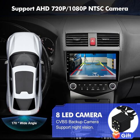 ستيريو سيارة Android 14 لسيارة Honda Accord 2003-2007، راديو بشاشة تعمل باللمس IPS مقاس 10.1 بوصة مع 2 جيجابايت + 32 جيجابايت، CarPlay اللاسلكي وAndroid Auto، نظام تحديد المواقع العالمي (GPS)، واي فاي، بلوتوث، كاميرا احتياطية، SWC in Kuwait