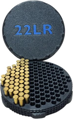 صندوق تخزين الذخيرة - يناسب 9MM، و22LR، و380 ACP، و5.56، و223، و357 Mag، و300 BLK، و45 ACP - غطاء متين مثبت على المسمار مع خيار إضافة نص مخصص إلى الغطاء. in Kuwait