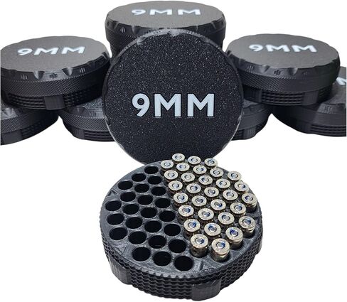 صندوق تخزين الذخيرة - يناسب 9MM، و22LR، و380 ACP، و5.56، و223، و357 Mag، و300 BLK، و45 ACP - غطاء متين مثبت على المسمار مع خيار إضافة نص مخصص إلى الغطاء. in Kuwait