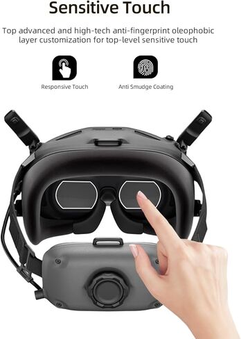 طبقة واقية للعدسة لنظارات DJI N3، واقي عدسة من الزجاج المقوى عالي الدقة، صلابة 9H فائقة الوضوح مضادة للخدش، سهلة التركيب، شفافية عالية، عبوتان in Kuwait