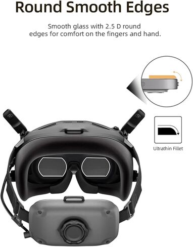 طبقة واقية للعدسة لنظارات DJI N3، واقي عدسة من الزجاج المقوى عالي الدقة، صلابة 9H فائقة الوضوح مضادة للخدش، سهلة التركيب، شفافية عالية، عبوتان in Kuwait