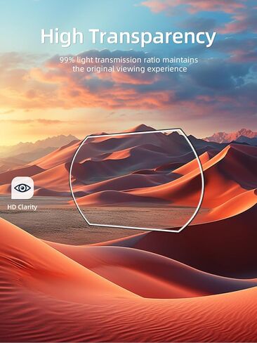 طبقة واقية للعدسة لنظارات DJI N3، واقي عدسة من الزجاج المقوى عالي الدقة، صلابة 9H فائقة الوضوح مضادة للخدش، سهلة التركيب، شفافية عالية، عبوتان in Kuwait