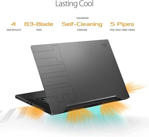ASUS TUF Dash 15 Gaming Laptop, 15.6" 1920x1080 144Hz, Intel 4-Core i7-11370H, NVIDIA GeForce RTX 3050 Ti 4GB, 40GB DDR4, 4TB SSD, Win10 Pro, Single-Zone RGB Backlit KB, Wi-Fi 6, BT 5.2, Gray in Kuwait