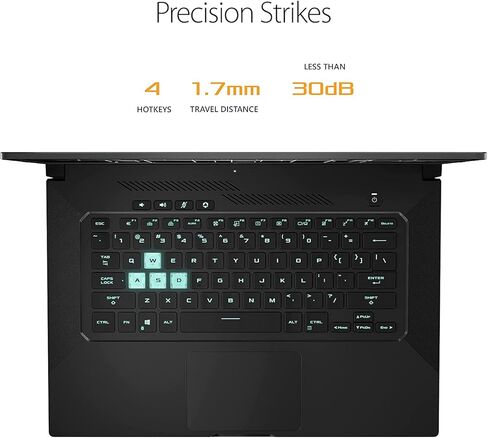 ASUS TUF Dash 15 Gaming Laptop, 15.6" 1920x1080 144Hz, Intel 4-Core i7-11370H, NVIDIA GeForce RTX 3050 Ti 4GB, 40GB DDR4, 4TB SSD, Win10 Pro, Single-Zone RGB Backlit KB, Wi-Fi 6, BT 5.2, Gray in Kuwait