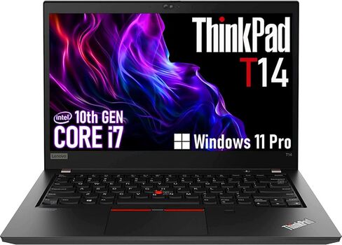 كمبيوتر محمول Lenovo Thinkpad T14 Gen 1، شاشة 14 بوصة عالية الدقة (1920 × 1080)، رباعي النواة i7-10610U، ذاكرة الوصول العشوائي DDR4 سعة 16 جيجابايت، 512 جيجابايت SSD، لوحة مفاتيح بإضاءة خلفية، Thunderbolt 3، HDMI، كاميرا ويب، Windows 11 Pro (متجدد) in Kuwait