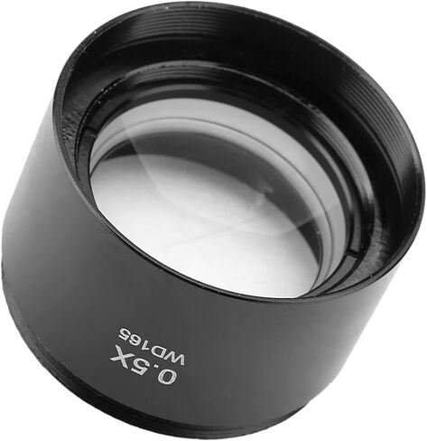 plplaaoo Objective Lens Stereo Microscope Auxiliary 0.5X Magnification Enlarged Field of View Increased Working Distance 165mm Easy to Attach 48mm Mounting Thread for Industrial Video in Saudi Arabia