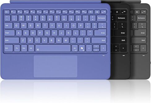 لوحة مفاتيح لجهاز Surface Pro 8/9/X/10/11 مقاس 13 بوصة، غطاء نحيف للغاية مع 7 ألوان خلفية بلوتوث ولوحة مفاتيح مغناطيسية محمولة مع لوحة تتبع، حامل أقلام، أزرق in Kuwait