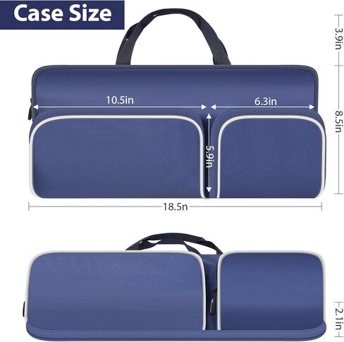 Travel Case for Logitech MK270/ MK345/ MK335/ MK955/ MK235, for HP 230, for Apple Magic Keyboard. Keyboards Carrying Storage Holder with Pocket for Logitech Mouse and USB Receiver (Box Only)-Blue in Saudi Arabia
