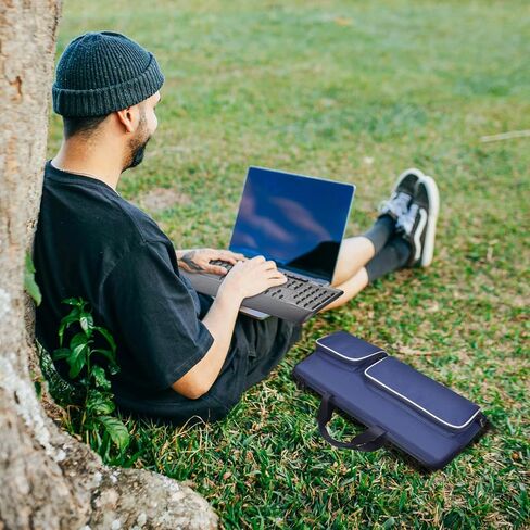 Travel Case for Logitech MK270/ MK345/ MK335/ MK955/ MK235, for HP 230, for Apple Magic Keyboard. Keyboards Carrying Storage Holder with Pocket for Logitech Mouse and USB Receiver (Box Only)-Blue in Saudi Arabia
