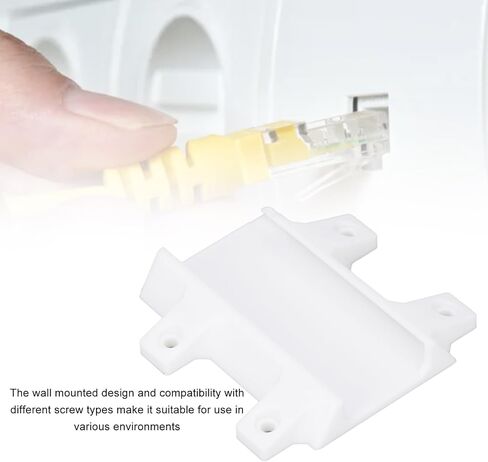 Ethernet Adapter Mount Secure Wall Mount Bracket Cable Organization Sturdy Construction Ethernet Adapter Bracket, White in Saudi Arabia