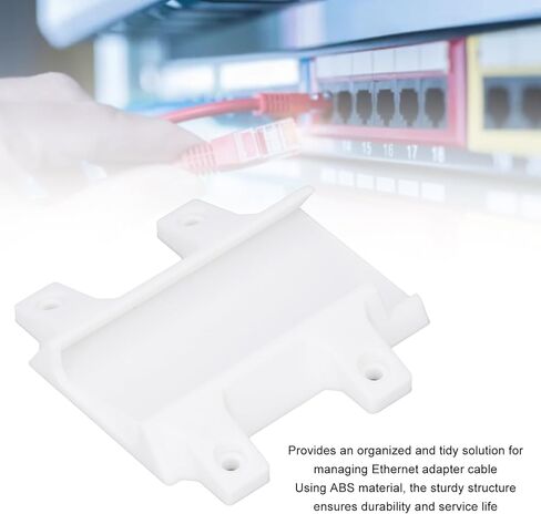 Ethernet Adapter Mount Secure Wall Mount Bracket Cable Organization Sturdy Construction Ethernet Adapter Bracket, White in Saudi Arabia