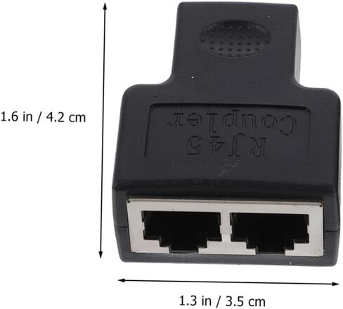 jojofuny Plastic Ethernet Splitter Adapter Network Splitter Connector for Dual Outputs PCB Design for Home and School Use Easy Signal Transmission in Saudi Arabia