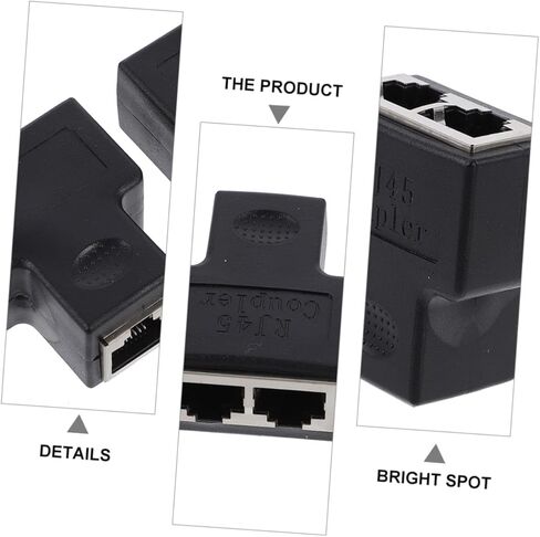 jojofuny Plastic Ethernet Splitter Adapter Network Splitter Connector for Dual Outputs PCB Design for Home and School Use Easy Signal Transmission in Saudi Arabia