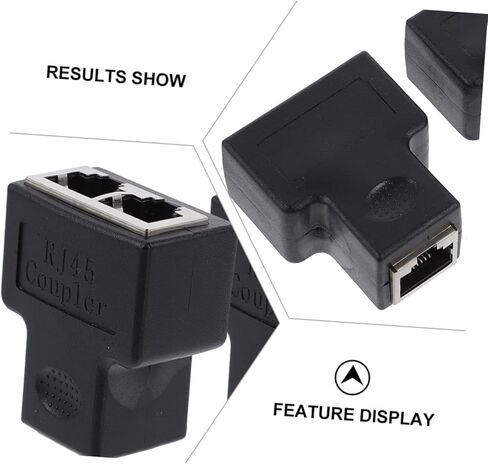 jojofuny Plastic Ethernet Splitter Adapter Network Splitter Connector for Dual Outputs PCB Design for Home and School Use Easy Signal Transmission in Saudi Arabia