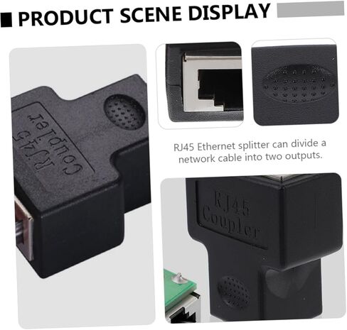jojofuny Plastic Ethernet Splitter Adapter Network Splitter Connector for Dual Outputs PCB Design for Home and School Use Easy Signal Transmission in Saudi Arabia