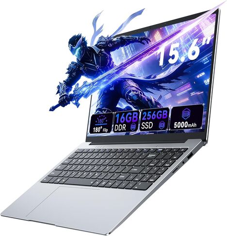 Laptop Computer 15.6" Win11 Pro Laptops 8GB RAM 256GB SSD,Ms Office 365, 100% sRGB Screen, N4000 Processor, Notebook, Dual Band WiFi5, BT4.2, USB-A, HDMI,FHD 1920 * 1080 Display,Silver in Saudi Arabia