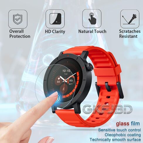 متوافق مع مجموعة واقي الشاشة والجراب CMF Watch 3 pro، طبقة واقية من الزجاج المقوى عالي الدقة مضاد للخدش وغطاء إطار ناعم من مادة TPU (عبوة من 3+2) in Kuwait