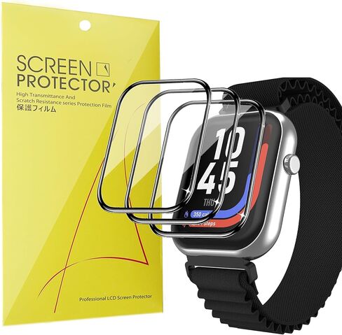 Lamshaw متوافق مع واقي الشاشة iTouch AIR 5، [3 عبوات] غشاء واقي شاشة ناعم PET بتغطية كاملة ثلاثية الأبعاد متوافق مع الساعة الذكية iTouch AIR 5 1.85 بوصة (3 عبوات) in Kuwait