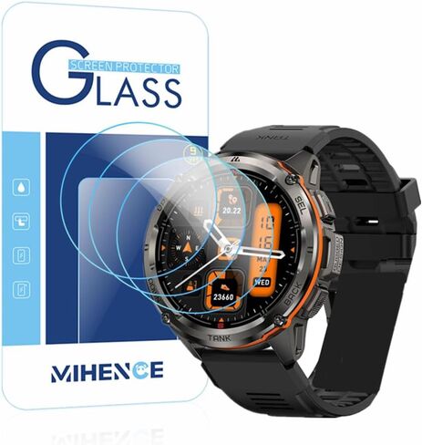 Screen Protector Compatible for KOSPET Magic R10 / T3 Ultra Smart Watch, 9H Tempered Glass Protective Film (3 PCS) in Saudi Arabia
