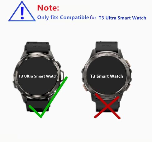Screen Protector Compatible for KOSPET Magic R10 / T3 Ultra Smart Watch, 9H Tempered Glass Protective Film (3 PCS) in Saudi Arabia