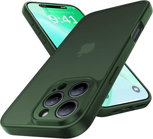 Shockproof for iPhone 16 Pro Case, [Full Camera Protection] [Military-Grade Drop Protection] Protective Anti-Yellow Slim Translucent Skin-Friendly for iPhone 16 Pro Phone Case, Forest Green in Saudi Arabia