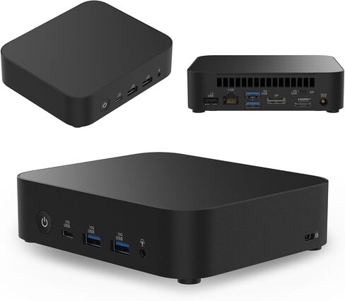NUC 14 Essential NUC14MNK250 Mini PC - Intel N250 IntelGraphics, DDR5-4800, Wi-Fi 6E, Triple 4K Display, 2.5GbE LAN, 0.56L Compact Desktop for Office & Business(16GB RAM + 512GB SSD) in Saudi Arabia