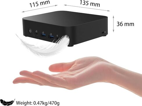 NUC 14 Essential NUC14MNK250 Mini PC - Intel N250 IntelGraphics, DDR5-4800, Wi-Fi 6E, Triple 4K Display, 2.5GbE LAN, 0.56L Compact Desktop for Office & Business(16GB RAM + 512GB SSD) in Saudi Arabia