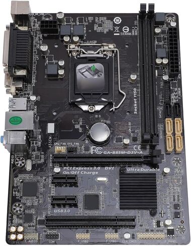Motherboard, Gaming M ATX DDR3 X 2 DIMM Slot Motherboard with for LGA 1150 for Core I7, Built in 240mAh CR2032 Battery Included, Supports 16GB Memory Capacity in Saudi Arabia