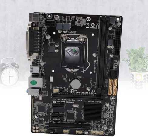 Motherboard, Gaming M ATX DDR3 X 2 DIMM Slot Motherboard with for LGA 1150 for Core I7, Built in 240mAh CR2032 Battery Included, Supports 16GB Memory Capacity in Saudi Arabia