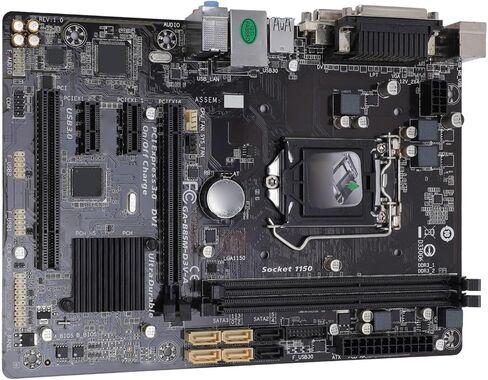 Motherboard, Gaming M ATX DDR3 X 2 DIMM Slot Motherboard with for LGA 1150 for Core I7, Built in 240mAh CR2032 Battery Included, Supports 16GB Memory Capacity in Saudi Arabia