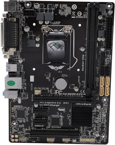 Motherboard, Gaming M ATX DDR3 X 2 DIMM Slot Motherboard with for LGA 1150 for Core I7, Built in 240mAh CR2032 Battery Included, Supports 16GB Memory Capacity in Saudi Arabia