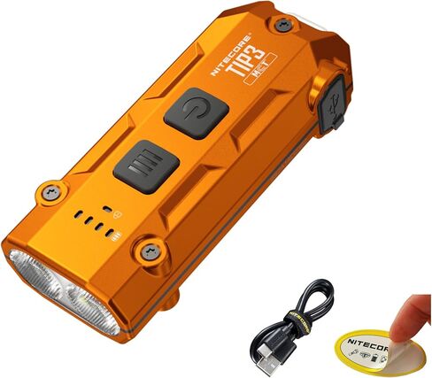 Nitecore TIP3 720-Lumen Rechargeable Keychain Flashlight, 3 Color Temperatures EDC Light, USB-C with Pocket Clip (Black) in Saudi Arabia
