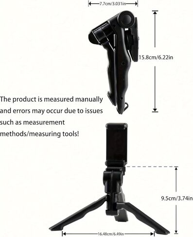 Mini Tripod for Phone, Phone Tripod for Video Recording, Adjustable Mini Phone-Tripod-Stand for Smartphones - Portable Phone-Holder for Video Recording, Live Streaming, Photography and Vlogging in Saudi Arabia