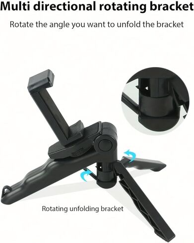 Mini Tripod for Phone, Phone Tripod for Video Recording, Adjustable Mini Phone-Tripod-Stand for Smartphones - Portable Phone-Holder for Video Recording, Live Streaming, Photography and Vlogging in Saudi Arabia