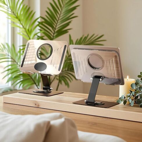 360° Rotating Acrylic Tablet Stand, Foldable Acrylic Stand,Adjustable Tablet Holder,360° Rotating S-tand,Compatible with iPad Pro Air Mini and More, Portable iPad S-tand for Desk in Saudi Arabia