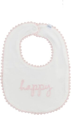 Mud Pie Children's Happy Chainstitch Bib; One Size Fits Most in Saudi Arabia