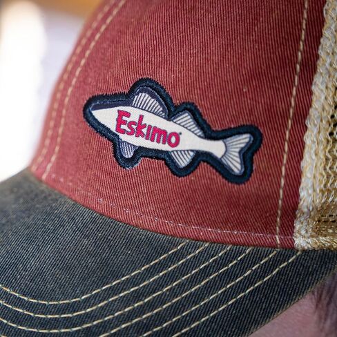 قبعة Eskimo® Lakeland، للجنسين، قابلة للتعديل، OSFM، أحمر، 47605 in Saudi Arabia