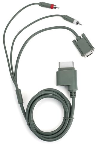 كابل Microsoft Xbox 360 VGA HD AV - VGA - 8 قدم لأجهزة Xbox 360 (مجدد معتمد) in Kuwait