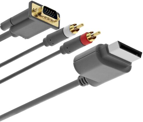 كابل Microsoft Xbox 360 VGA HD AV - VGA - 8 قدم لأجهزة Xbox 360 (مجدد معتمد) in Kuwait