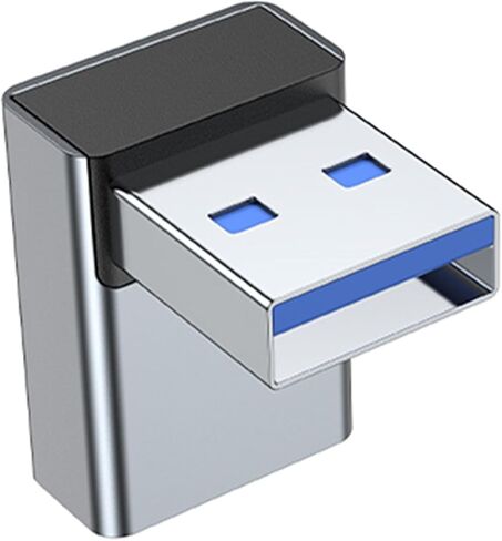 USB Male to Female 90 Degree Right Extension Adapter USB Upward Connector Data Sync for Laptop PC Fan in Saudi Arabia