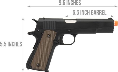 تسليح الجيش كامل الفولاذ 1911 مسدس Airsoft غاز ارتدادي مع برميل فضي -R31 in Kuwait