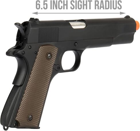 تسليح الجيش كامل الفولاذ 1911 مسدس Airsoft غاز ارتدادي مع برميل فضي -R31 in Kuwait