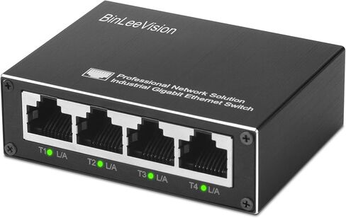 Ethernet Switch Fanless Mini 4 PoE+ Port + 1 Uplink Port Gigabit Switch Din-Rail 120W Max Plug & Play 10/100/1000 Mbps Ethernet Splitter for PTZ Camera IP Phones in Saudi Arabia