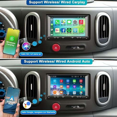 راديو سيارة Android 13 Double Din لسيارة Nissan Sentra 2007-2012، وحدة رأسية بشاشة تعمل باللمس مقاس 7 بوصات مع Carplay لاسلكي Android Auto، ملاحة GPS، بلوتوث FM/DSP/SWC، كاميرا احتياطية in Kuwait